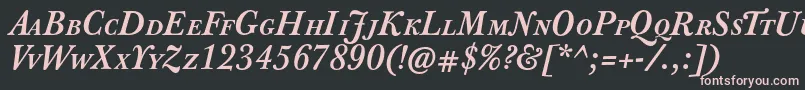 JbaskervilletcapsBolditalic Font – Pink Fonts on Black Background