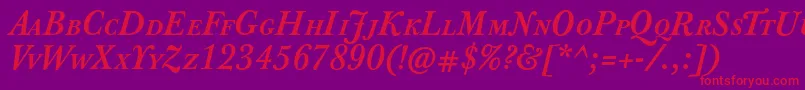 JbaskervilletcapsBolditalic Font – Red Fonts on Purple Background