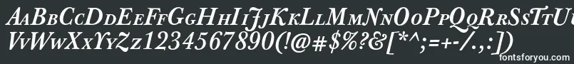 Шрифт JbaskervilletcapsBolditalic – белые шрифты на чёрном фоне