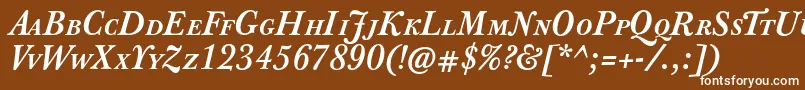 JbaskervilletcapsBolditalic Font – White Fonts on Brown Background