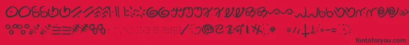 Kamis Font – Black Fonts on Red Background
