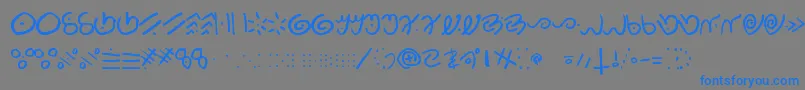 Kamis Font – Blue Fonts on Gray Background