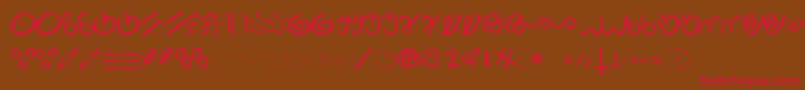 Kamis Font – Red Fonts on Brown Background