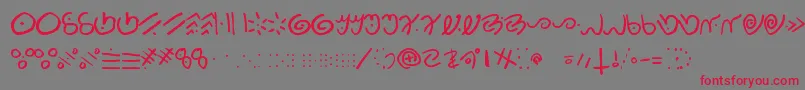 Kamis Font – Red Fonts on Gray Background