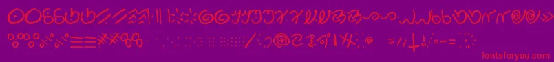 Kamis Font – Red Fonts on Purple Background