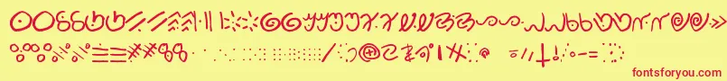 Kamis Font – Red Fonts on Yellow Background