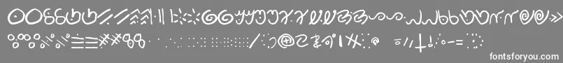 フォントKamis – 灰色の背景に白い文字