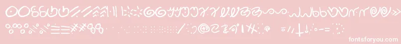 フォントKamis – ピンクの背景に白い文字