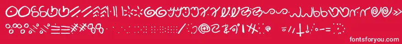 フォントKamis – 赤い背景に白い文字