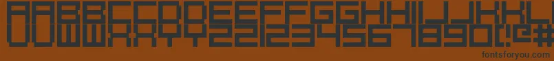 Pixelcaps Font – Black Fonts on Brown Background