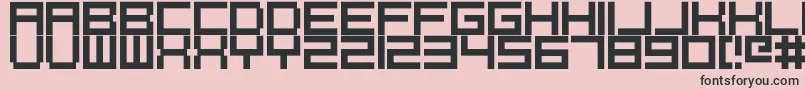 Pixelcaps Font – Black Fonts on Pink Background