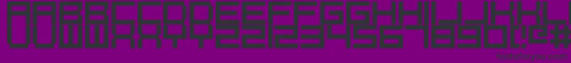 Pixelcaps Font – Black Fonts on Purple Background