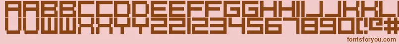 Pixelcaps Font – Brown Fonts on Pink Background