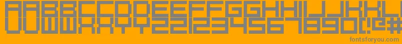 Pixelcaps Font – Gray Fonts on Orange Background