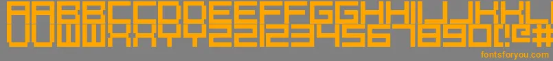 Pixelcaps Font – Orange Fonts on Gray Background