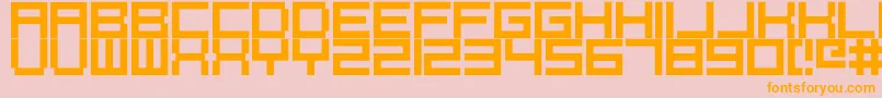 fuente Pixelcaps – Fuentes Naranjas Sobre Fondo Rosa