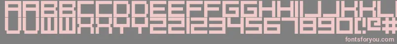 Pixelcaps Font – Pink Fonts on Gray Background