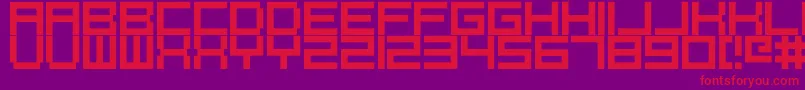 Pixelcaps Font – Red Fonts on Purple Background