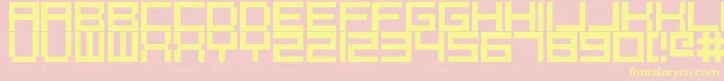 Pixelcaps Font – Yellow Fonts on Pink Background