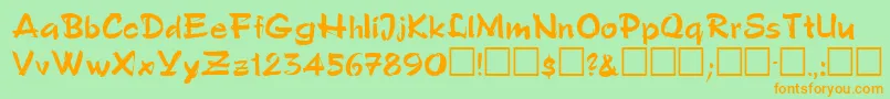 PatwinRegular Font – Orange Fonts on Green Background