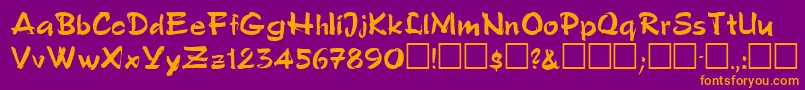 PatwinRegular Font – Orange Fonts on Purple Background