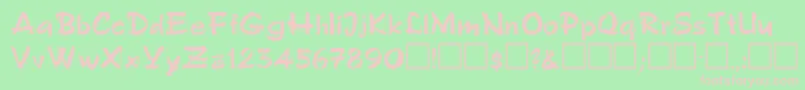 PatwinRegular Font – Pink Fonts on Green Background