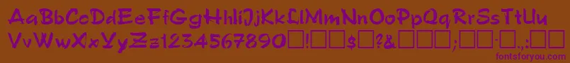 PatwinRegular Font – Purple Fonts on Brown Background