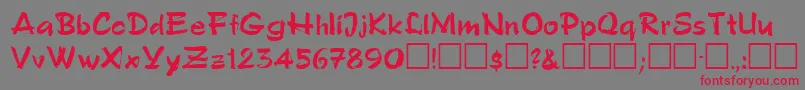 PatwinRegular Font – Red Fonts on Gray Background