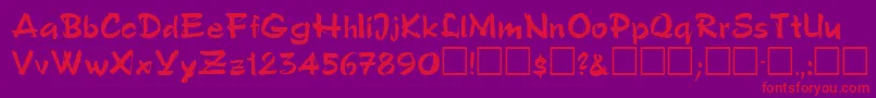 PatwinRegular Font – Red Fonts on Purple Background
