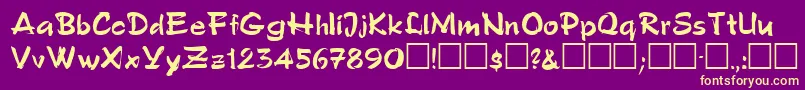 PatwinRegular Font – Yellow Fonts on Purple Background