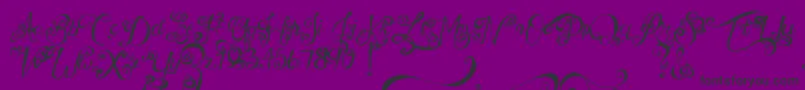 MtfUnderYourSkin Font – Black Fonts on Purple Background