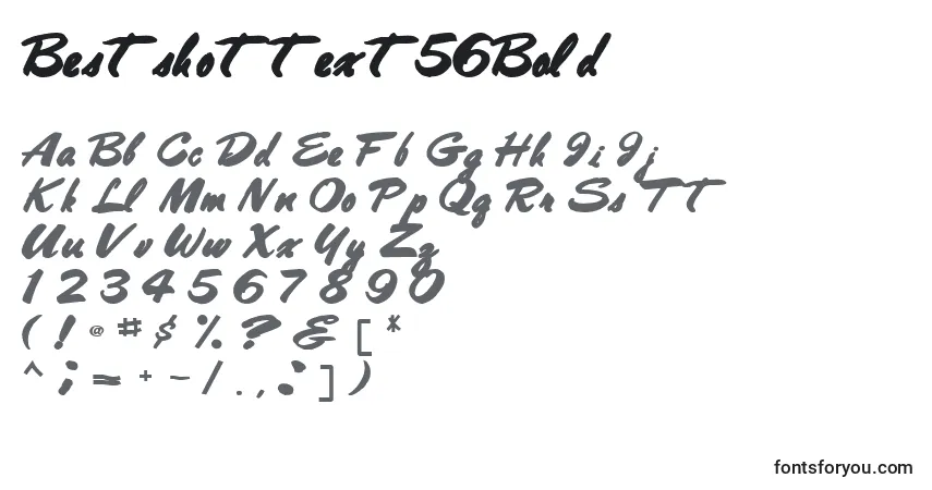 A fonte Bestshottext56Bold – alfabeto, números, caracteres especiais