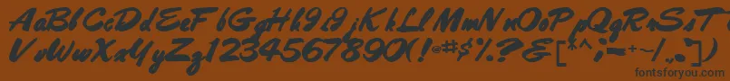 Bestshottext56Bold Font – Black Fonts on Brown Background