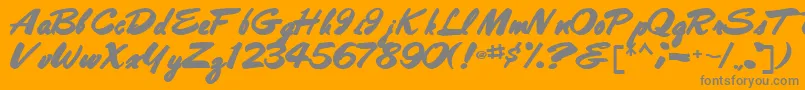 Bestshottext56Bold Font – Gray Fonts on Orange Background