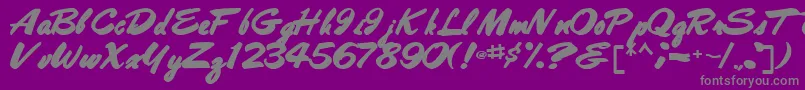 Police Bestshottext56Bold – polices grises sur fond violet