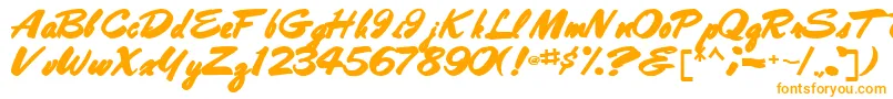 Bestshottext56Bold Font – Orange Fonts on White Background