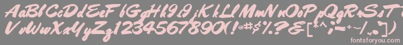Bestshottext56Bold Font – Pink Fonts on Gray Background