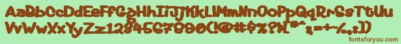 Fat ffy Font – Brown Fonts on Green Background