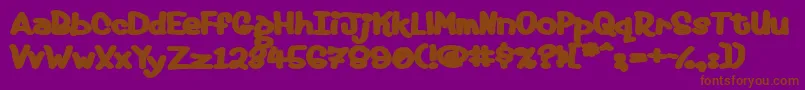 Fat ffy Font – Brown Fonts on Purple Background