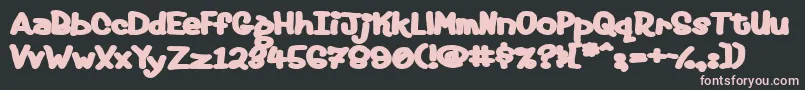 Fat ffy Font – Pink Fonts on Black Background