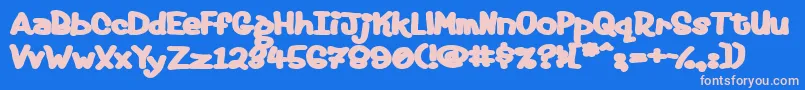 Fat ffy Font – Pink Fonts on Blue Background