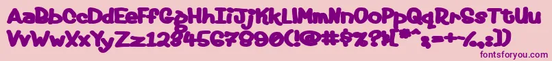 Fat ffy Font – Purple Fonts on Pink Background