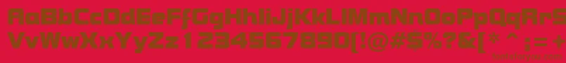 Czcionka BolsterRegular – brązowe czcionki na czerwonym tle