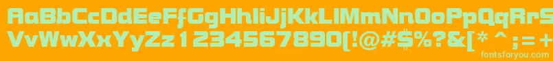 BolsterRegular Font – Green Fonts on Orange Background