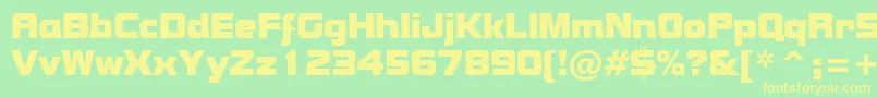 BolsterRegular Font – Yellow Fonts on Green Background