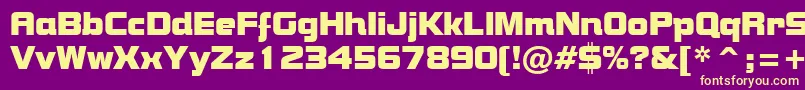 BolsterRegular Font – Yellow Fonts on Purple Background