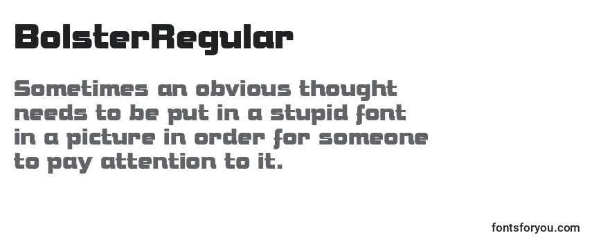 Review of the BolsterRegular Font