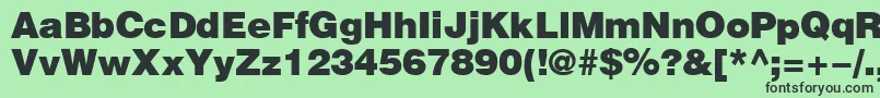 HeliosBlack Font – Black Fonts on Green Background