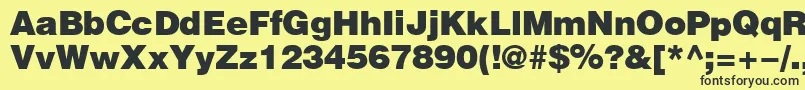 HeliosBlack Font – Black Fonts on Yellow Background