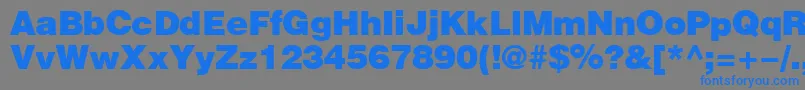 HeliosBlack Font – Blue Fonts on Gray Background